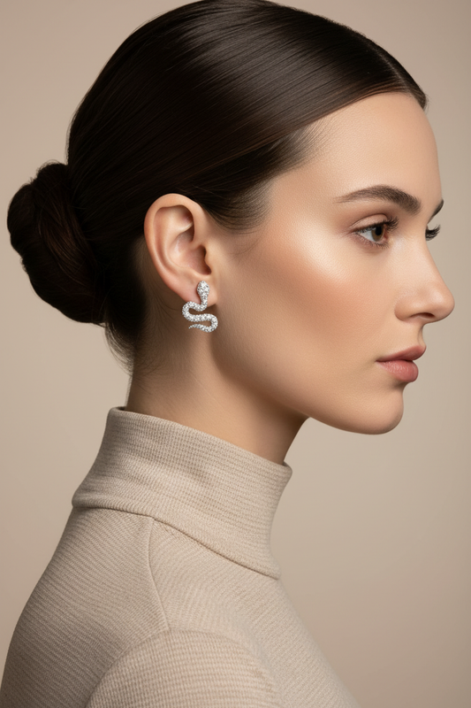 Woman Wearing Minimalist Studs - Editorial