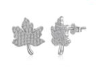 925 Sterling Silver Maple Leaf Stud Earrings