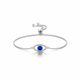 925 Sterling Silver Evil Eye Bracelet - Blue
