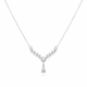925 Sterling Silver Teardrop Diamond Necklace