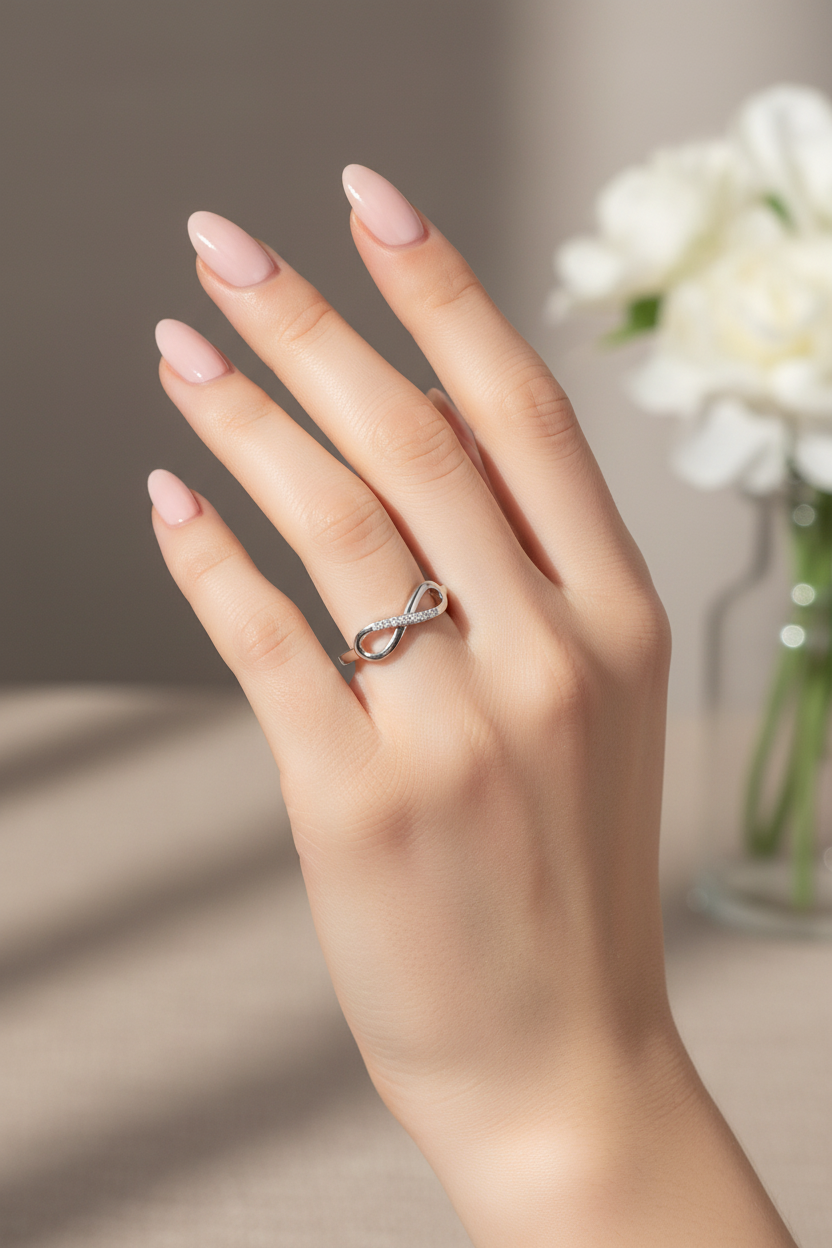 Woman Wearing Infinity Ring