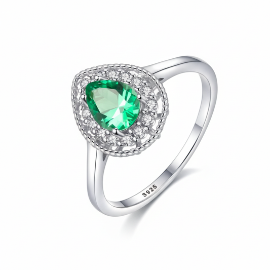 Emerald Ring White Background