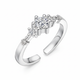 Adjustable CZ Ring White Background