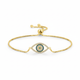 Gold Evil Eye Bracelet - White Background
