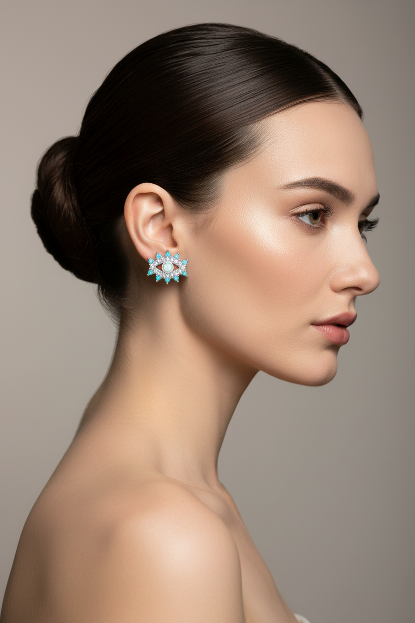 Professional Editorial - Sterling Silver Star Earrings