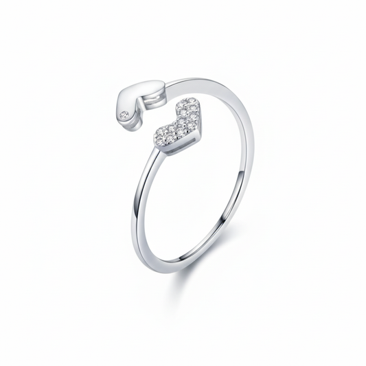 Sterling Silver Arrow Ring on White Background
