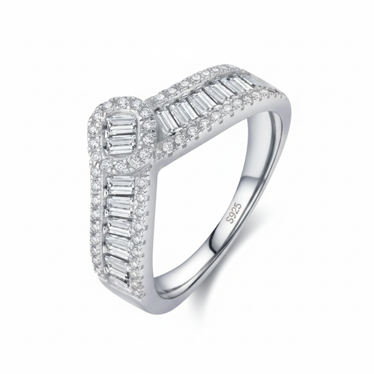 Chevron Ring White Background