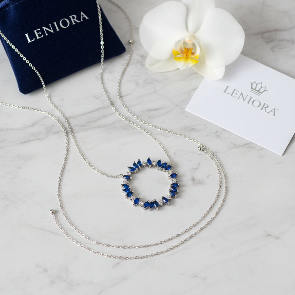 Circle Wreath Necklace flat lay